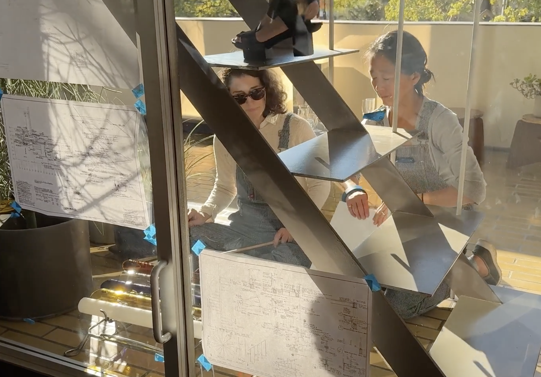 *Stairway Score* with Nancy Sandercock and Rennie Tang, MATERIAL5 launch, VDL House, Los Angeles, 2024